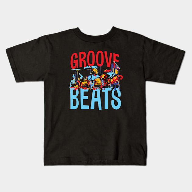 Funky drummer Kids T-Shirt by jazzworldquest